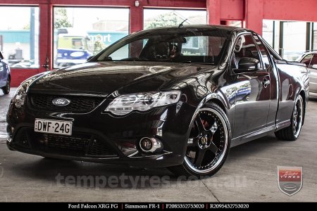 20x8.5 20x9.5 Simmons FR-1 Gloss Black on FORD FALCON