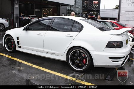 20x8.5 20x9.5 Simmons FR-1 Gloss Black on HOLDEN CLUBSPORT