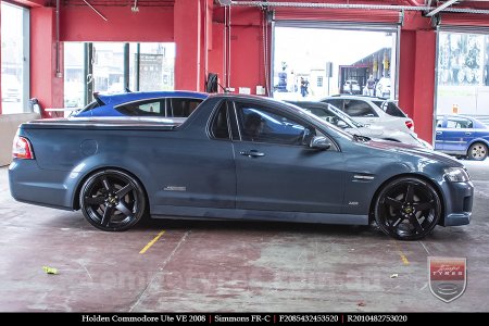 20x8.5 20x10 Simmons FR-C Full Satin Black on HOLDEN COMMODORE VE