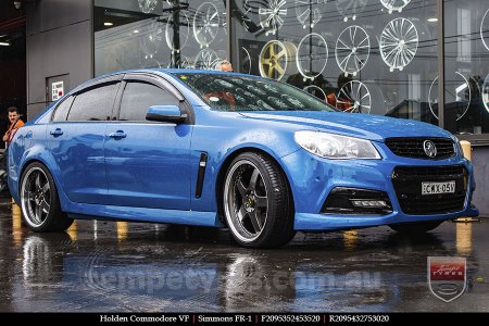 20x8.5 20x9.5 Simmons FR-1 Hyper Dark on HOLDEN COMMODORE