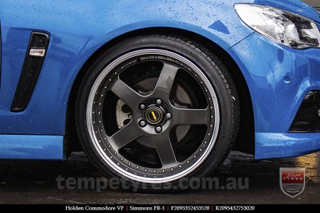 20x8.5 20x9.5 Simmons FR-1 Hyper Dark on HOLDEN COMMODORE