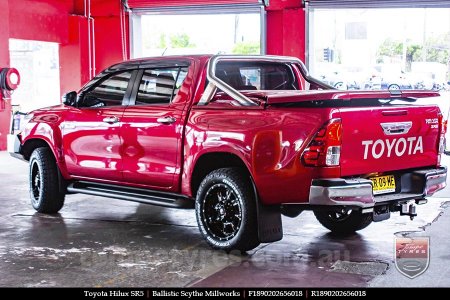 18x9.0 Ballistic Scythe Millworks on TOYOTA HILUX SR5