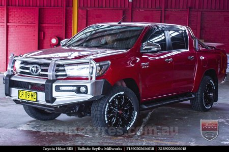 18x9.0 Ballistic Scythe Millworks on TOYOTA HILUX SR5