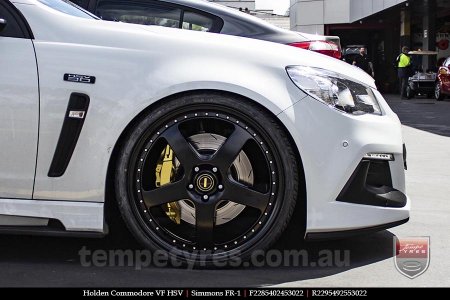 22x8.5 22x9.5 Simmons FR-1 Full Satin Black on HOLDEN COMMODORE