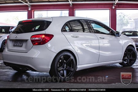 18x8.0 18x9.0 Simmons FR-C Matte Black NCT on MERCEDES A-Class