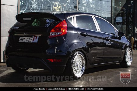 16x7.5 Lenso BSX Silver on FORD FIESTA