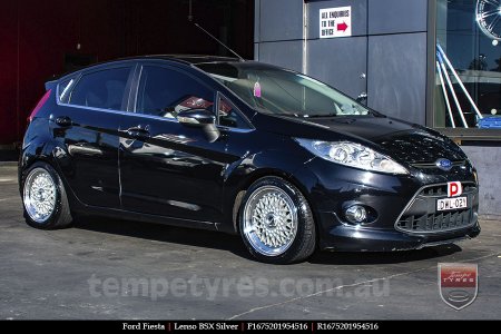 16x7.5 Lenso BSX Silver on FORD FIESTA