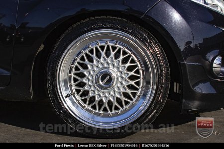 16x7.5 Lenso BSX Silver on FORD FIESTA