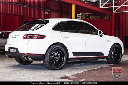 20x8.5 20x9.5 Simmons FR-1 Satin Black on PORSCHE MACAN