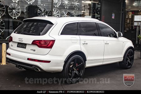 22x9.5 Simmons FR-C Full Satin Black on AUDI Q7