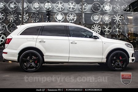 22x9.5 Simmons FR-C Full Satin Black on AUDI Q7