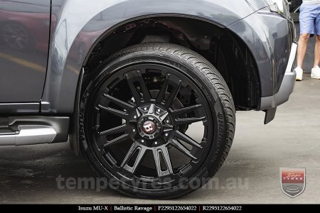 22x9.5 Ballistic Ravage Flat Black on ISUZU MU-X