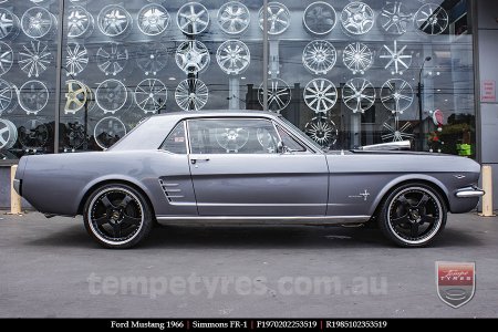 19x7.0 19x8.5 Simmons FR-1 Gloss Black on FORD MUSTANG