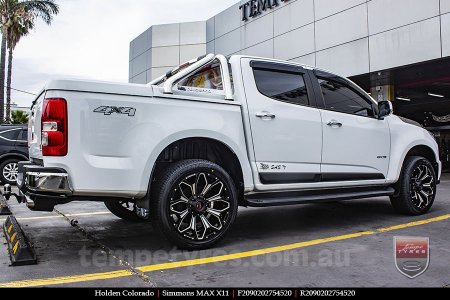 20x9.0 Simmons MAX X11 BKWAA on HOLDEN COLORADO