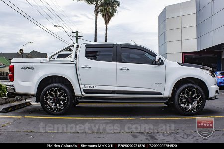 20x9.0 Simmons MAX X11 BKWAA on HOLDEN COLORADO