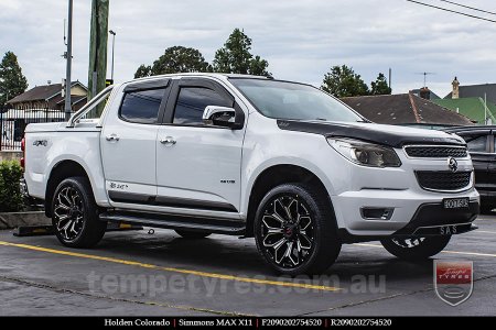 20x9.0 Simmons MAX X11 BKWAA on HOLDEN COLORADO