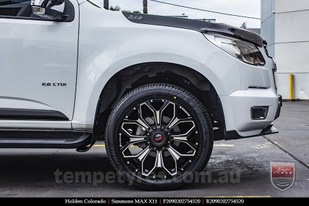 20x9.0 Simmons MAX X11 BKWAA on HOLDEN COLORADO