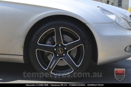 18x8.0 18x9.0 Simmons FR-CS Matte Black Chamfer Edge on MERCEDES CLS-Class