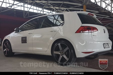 18x8.0 18x9.0 Simmons FR-C Black Tint NCT on VW GOLF