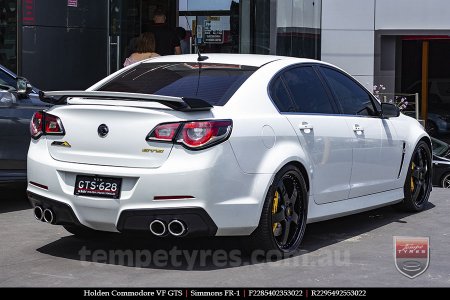 22x8.5 22x9.5 Simmons FR-1 Full Gloss Black on HOLDEN COMMODORE