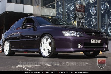 20x8.5 20x9.5 Simmons FR-1 White on HOLDEN COMMODORE