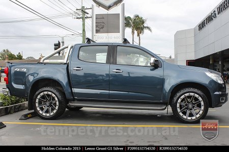 20x9.5 Lenso Grunt G1 Silver on HOLDEN COLORADO