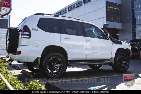 20x9.5 Simmons MAX X05 DCFOY on TOYOTA PRADO