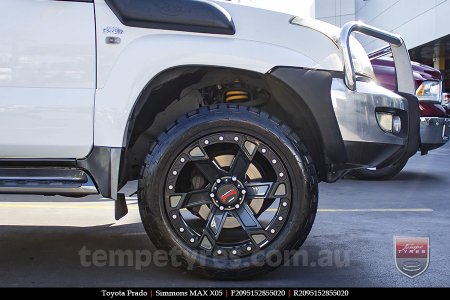 20x9.5 Simmons MAX X05 DCFOY on TOYOTA PRADO