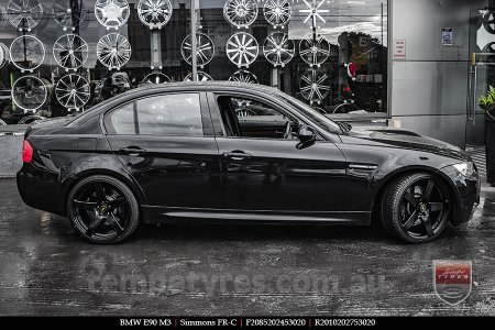 20x8.5 20x10 Simmons FR-C Satin Black NCT on BMW E90