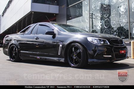 20x8.5 20x9.5 Simmons FR-1 Satin Black on HOLDEN COMMODORE VF