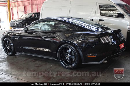 20x8.5 20x9.5 Simmons FR-1 Satin Black on FORD MUSTANG