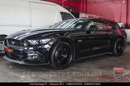 20x8.5 20x9.5 Simmons FR-1 Satin Black on FORD MUSTANG