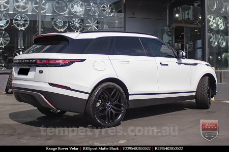 22x9.5 RRSPORT Matte Black on RANGE ROVER VELAR