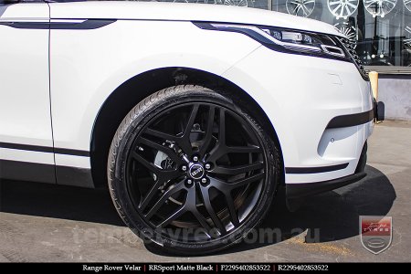 22x9.5 RRSPORT Matte Black on RANGE ROVER VELAR