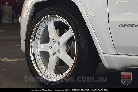 22x8.5 22x9.5 Simmons FR-1 White on JEEP GRAND CHEROKEE