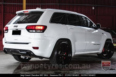 22x9.5 Simmons FR-C Full Satin Black on JEEP GRAND CHEROKEE