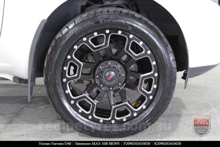 20x9.0 Simmons MAX X08 BKWS on NISSAN NAVARA D40