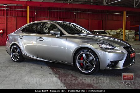 18x8.5 18x9.5 Simmons FR-1 Hyper Dark on LEXUS IS