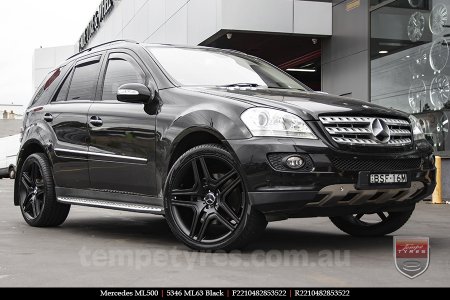 22x10 5346 ML63 Black on MERCEDES ML-Class