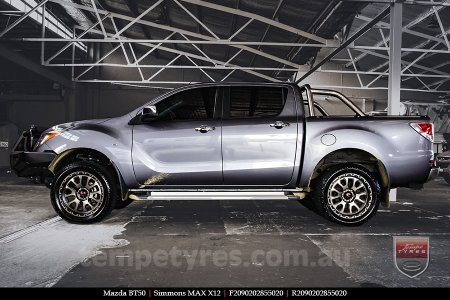 20x9.0 Simmons MAX X12 OBDFW on MAZDA BT50