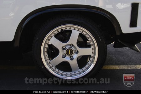 17x8.5 17x9.5 Simmons FR-1 Silver on FORD FALCON