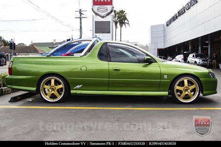 20x8.5 20x9.5 Simmons FR-1 Gold on HOLDEN COMMODORE VY