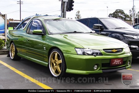 20x8.5 20x9.5 Simmons FR-1 Gold on HOLDEN COMMODORE VY