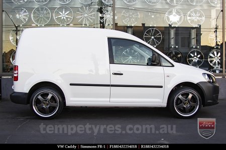 18x8.5 18x9.5 Simmons FR-1 Hyper Dark on VW CADDY