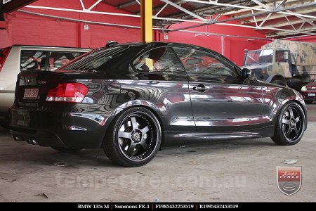 19x8.5 19x9.5 Simmons FR-1 Satin Black on BMW 1 SERIES