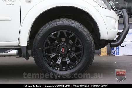 18x9.0 Simmons MAX X11 MBW on MITSUBISHI TRITON