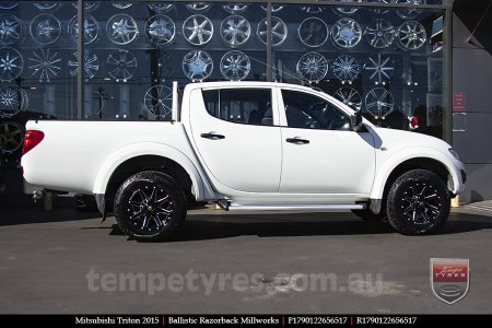 17x9.0 Ballistic Razorback Millworks on MITSUBISHI TRITON