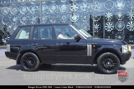 20x8.5 Lenso Como Black on RANGE ROVER HSE