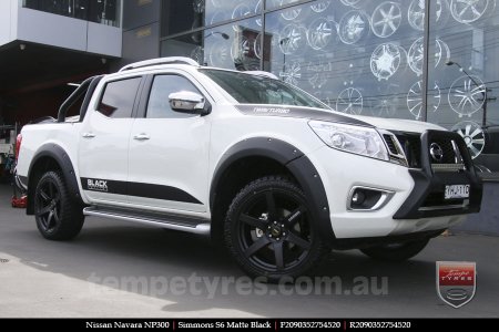 20x9.0 Simmons S6 Matte Black on NISSAN NAVARA NP300