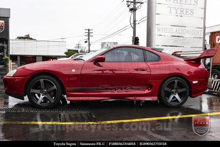 18x8.0 18x9.0 Simmons FR-C Black Tint NCT on TOYOTA SUPRA